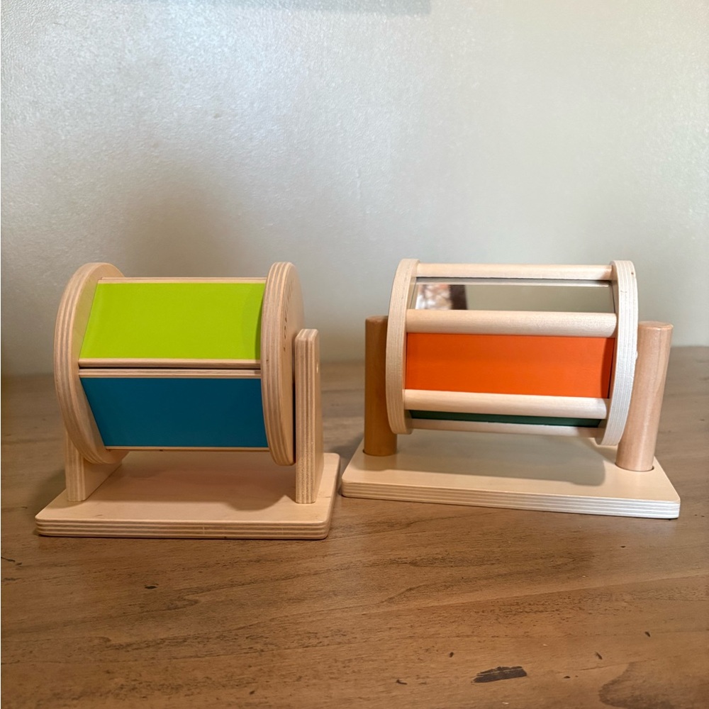 Lovevery Spinning Rainbow wheel and Adena Montessori Wheel